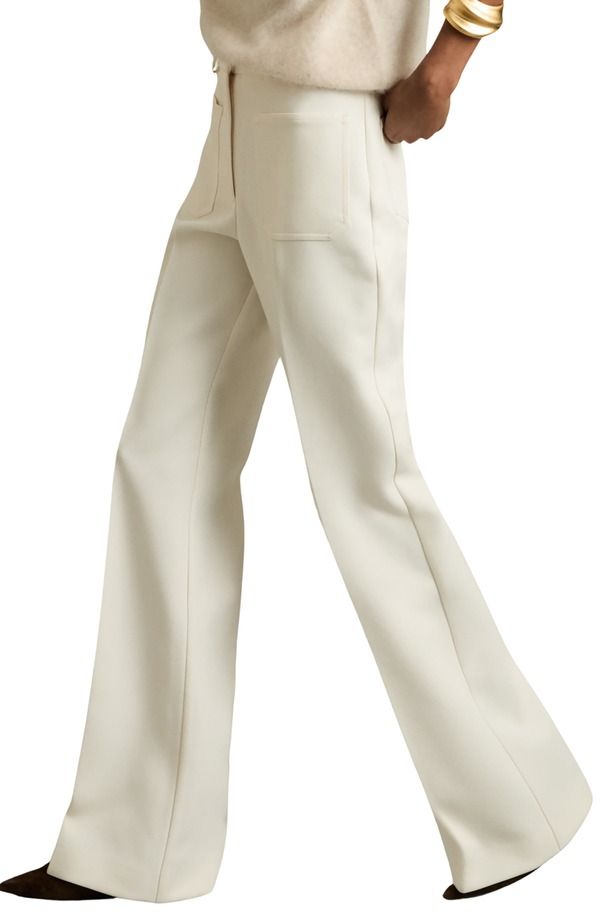 レイス レディース ボトムス レギンス パンツ Reiss Priya Flare Pants Cream クリーム