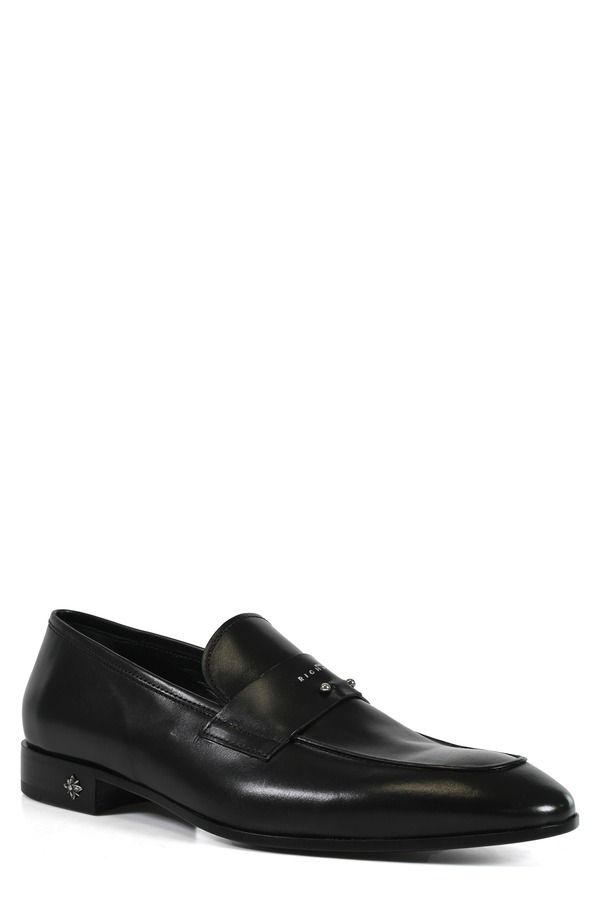 ジョン リッチモンド メンズ シューズ ローファー ロゴ JOHN RICHMOND Logo Embossed Loafer Black ブラック