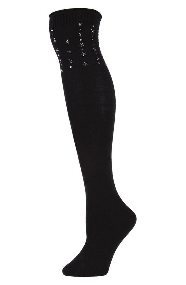メモイ レディース アンダーウェア 靴下 MeMoi Evening OvertheKnee Socks Black ブラック