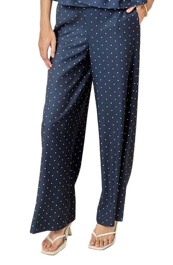 イングリッシュファクトリー レディース ボトムス レギンス ドット柄 ワイドレッグ ドット パンツ English Factory Polka Dot Wide Leg Pants Navy ネイビー