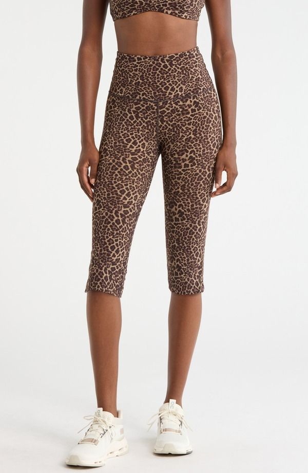 エムピージー レディース ボトムス レギンス キャップ MPG Sculpt Capri Leggings New Leopard アニマル