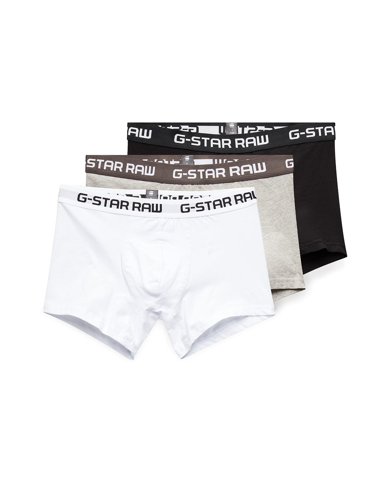 新品 [ジースターロゥ] メンズ アンダーウェア ボクサーパンツ ボクサーブリーフ 下着 3枚組 白 黒 グレー CLASSIC TRUNKS 3-PACK D03359-2058-6172-XL