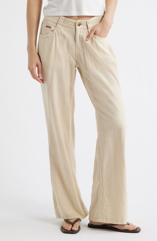 アーバンアウトフィッターズ レディース ボトムス レギンス パンツ コットン リネン BDG Urban Outfitters Kayla Linen Cotton FivePocket Pantsand サンド