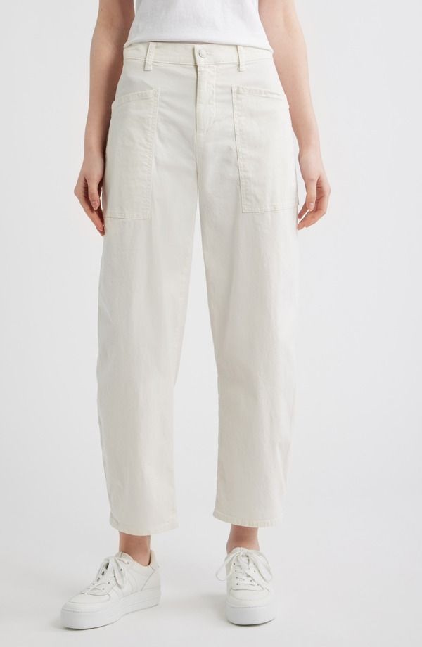 フランク & アイリーン レディース ボトムス レギンス パンツ コットン Frank Eileen Bray Barreleg Cotton Twill Pants Chalk チョーク