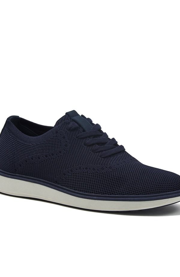 ランズエンド メンズ シューズ オックスフォード ダービー レース ニット Lands End Knit Lace Up Derby Oxfords Navy Peacoat ネイビー