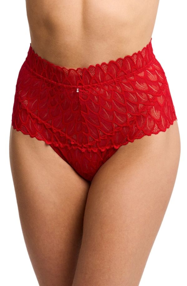 モンテル インティメイツ レディース アンダーウェア パンツ ハイウエスト レース Montelle Intimates Lacey High Waist Lace Briefsweet Red レッド