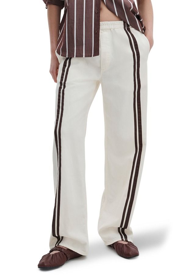 ラグアンドボーン レディース ボトムス レギンス ワイドレッグ トラックパンツ rag bone Featherweight Logan PullOn Wide Leg Track Pants Ecru Sport エクリュ