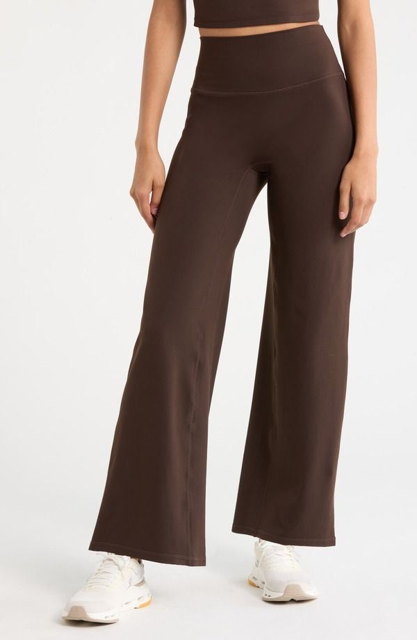 ゼラ レディース ボトムス レギンストレート ハイウエスト パンツ Zella Zen High Waistraight Leg Pants Brown Mole ブラウン