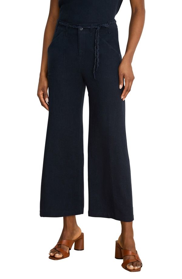 ニックプラスゾーイ レディース ボトムス レギンス ワイドレッグ パンツ アンクル リネン NICZOEliot Linen Blend Ankle Wide Leg Pants Dark Indigo インディゴ