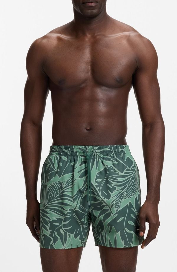 ボス メンズ 水着 ハーフパンツ・ショーツ BOSS Pirhana Swim Trunks Open Green グリーン