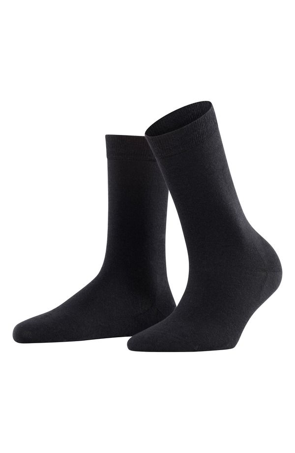 ファルケ レディース アンダーウェア 靴下 Falke Soft Merino Crew Socks Black ブラック
