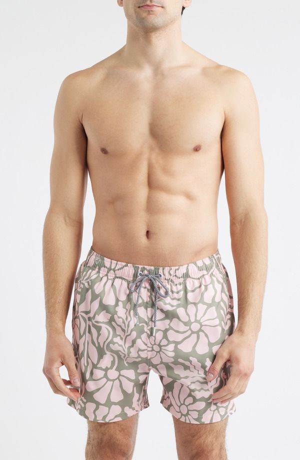 ボーディーズ メンズ 水着 ハーフパンツ・ショーツ フラワー柄 フラワー Boardies Tropical Floral Swim Trunks Olive Pink ピンク 18,801円
