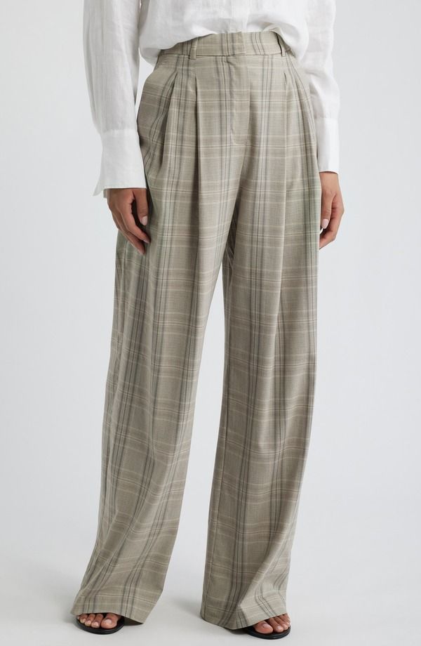 マンゴ レディース ボトムス レギンス ワイドレッグ ハイウエスト パンツ MANGO Pantalon Martin High Waist Wide Leg Pants Light Pastel Grey グレー