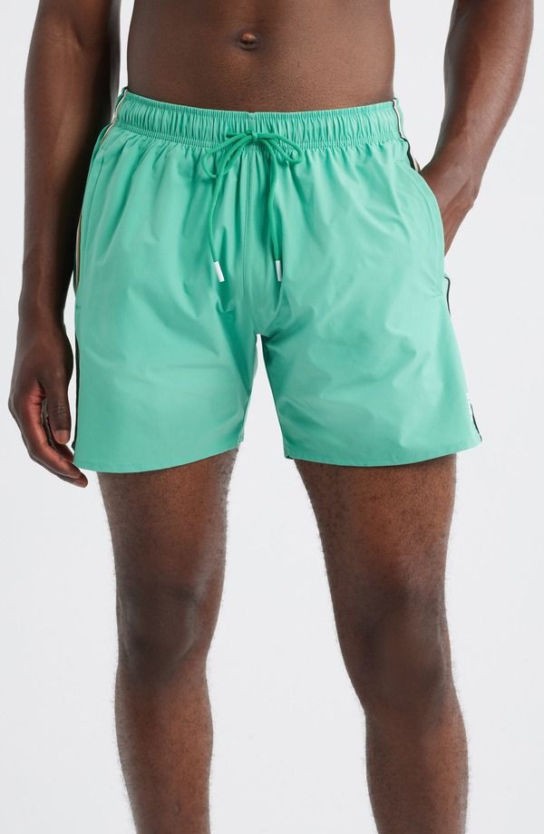 ボス メンズ 水着 ハーフパンツ・ショーツ BOSS Iconic Side Stripe Swim Trunks Bright Green グリーン