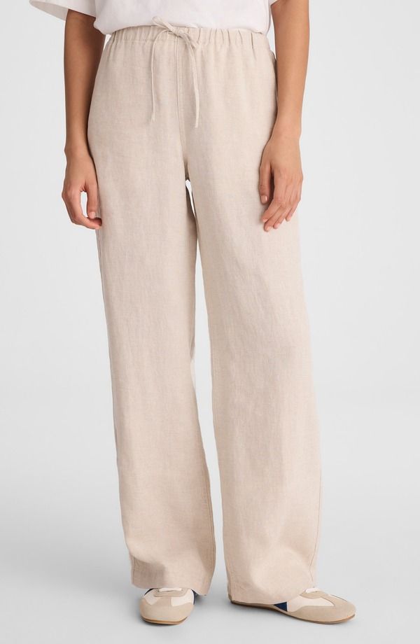メイドウェル レディース ボトムス レギンス パンツ リネン Madewell PullOn Linen Pants Oat