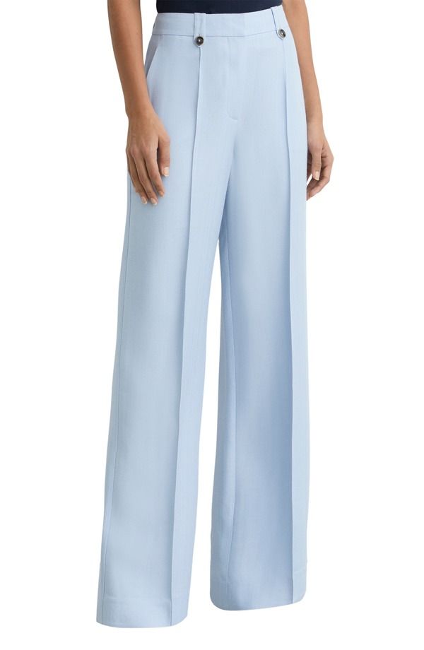 レイス レディース ボトムス レギンス プリーツ パンツ Reiss Magda Pleated Flared Pants Blue ブルー