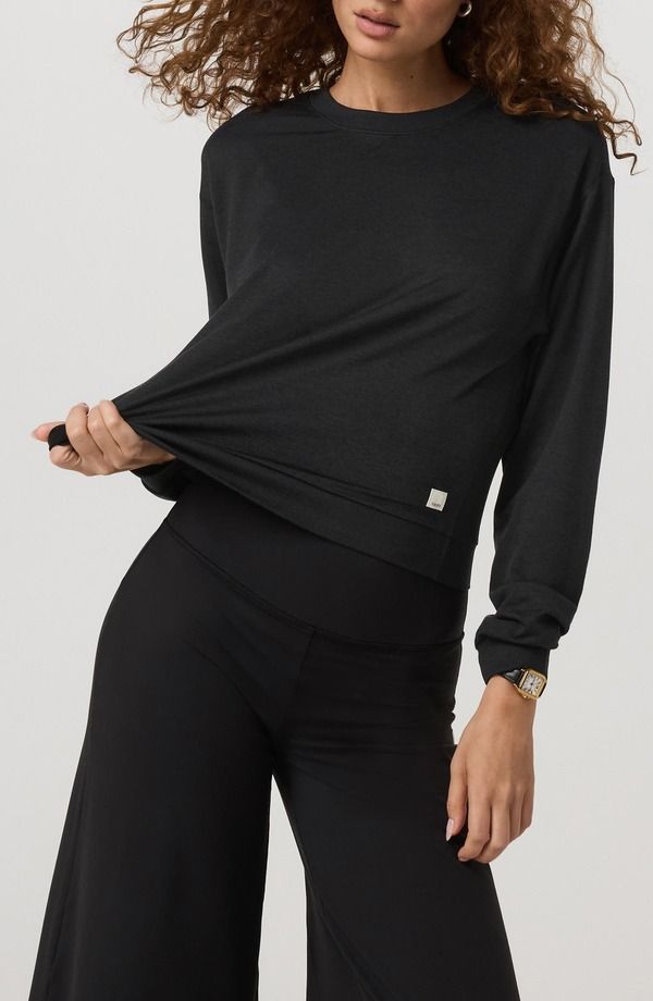 ビュオーリ レディース アウター パーカー・スウェット シャツ Vuori Halo Modern Sweatshirt Black Heather ブラック