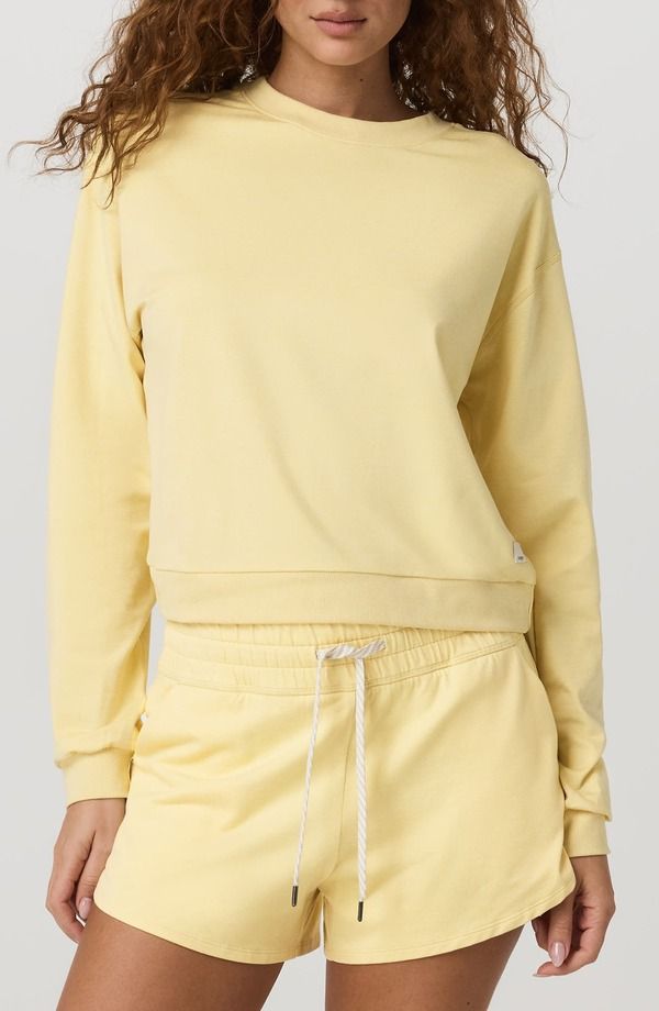 ビュオーリ レディース アウター パーカー・スウェット シャツ Vuori Halo Modern Sweatshirt Lemon Snap Heather ヘザー