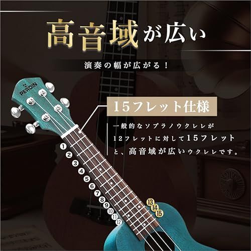 ソプラノ ウクレレ 初心者セット 楽譜付き 10点セット 6曲 マホガニー