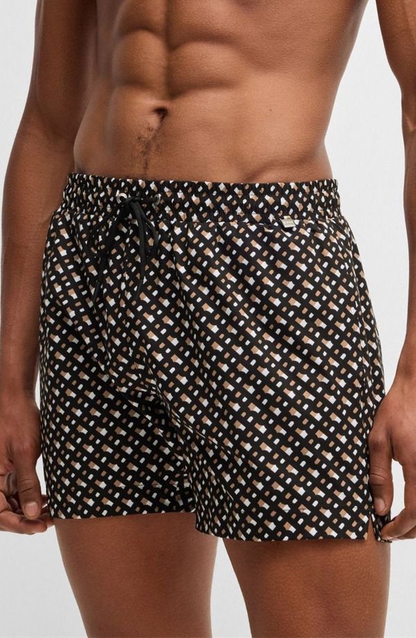 ボス メンズ 水着 ハーフパンツ・ショーツ BOSS Manu New Swim Trunks Black ブラック