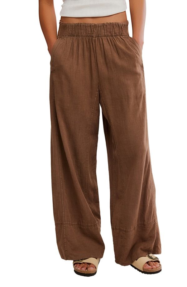 フリーピープル レディース ボトムス レギンス パンツ リネン Free People Days End Linen Blend Pants Doublespresso