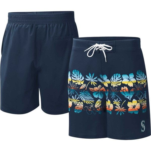 カール バンクス メンズ 水着 ハーフパンツ・ショーツ ショートパンツ Mens GIII Sports by Carl Banks Navy Seattle Mariners Breeze Volley Swim Shorts Navy ネイビー