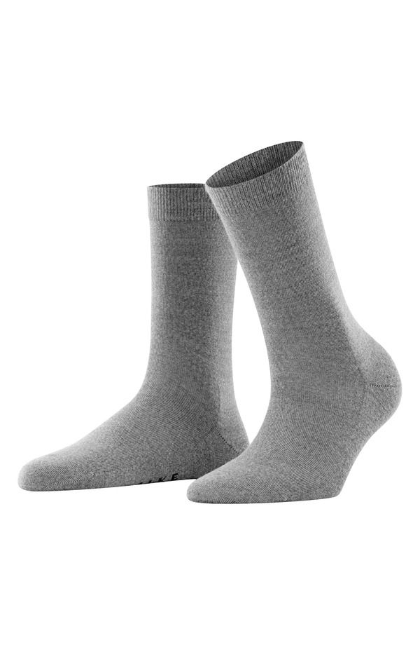 ファルケ レディース アンダーウェア 靴下 Falke Soft Merino Crew Socks Light Grey グレー