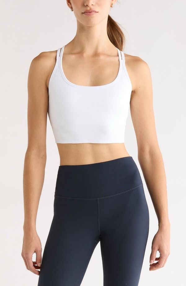 ゼラ レディース アンダーウェア ブラジャー Zella Seamlesstrappy Sports Bra White ホワイト