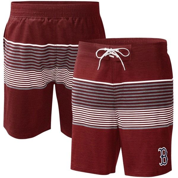 カール バンクス メンズ 水着 ハーフパンツ・ショーツ ショートパンツ Mens GIII Sports by Carl Banks Red Boston Red Sox Coastline Volley Swim Shorts Maroon マルーン の商品写真