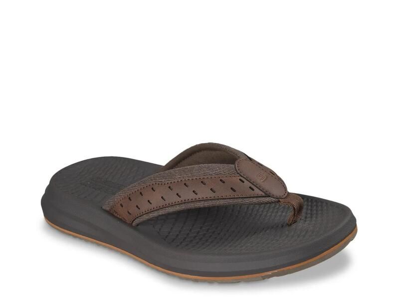 スケッチャーズ メンズ シューズ サンダル リラックスフィット SkechersRelaxed Fit Pargo Rafee Flip Flop Dark Brown ブラウン