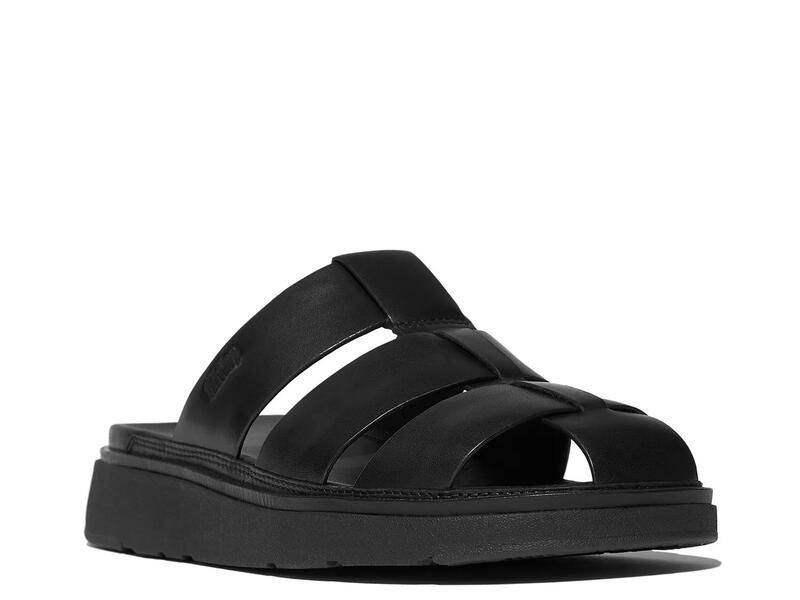 フィットフロップ メンズ シューズ サンダル FitFlopGenFFisherman Sandal Black Leather ブラック
