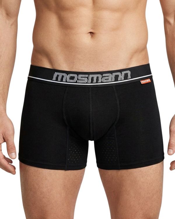 モスマン メンズ アンダーウェア ボクサーパンツ Mosmann Australia Mens Comfort Core Trunks Black ブラック
