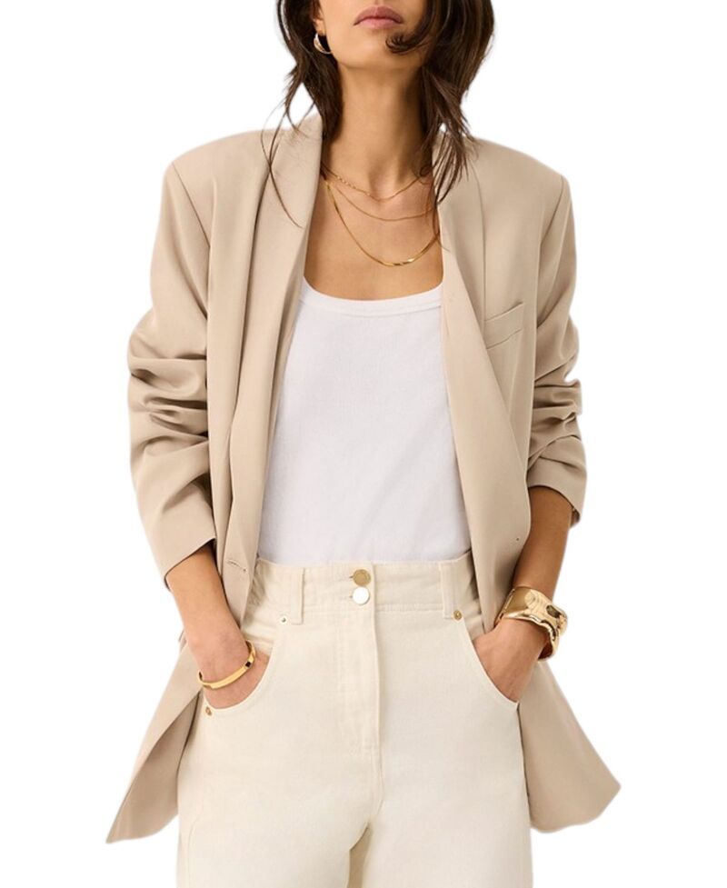 ミルトンベルベット レディース アウター ジャケット・ブルゾン ブレザー Mint Velvet Womensingle Breasted Blazer Neutral