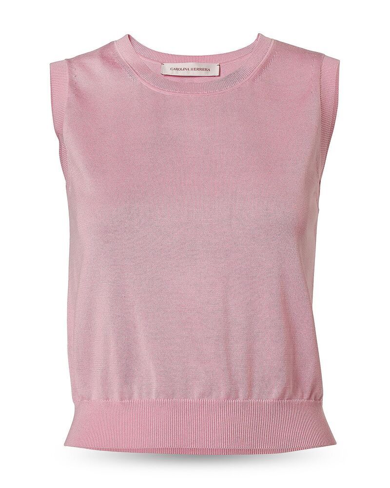 キャロライナヘレラ レディース トップス タンクトップ クルーネック Carolina Herrera Crewneck Tank Top Rosewater