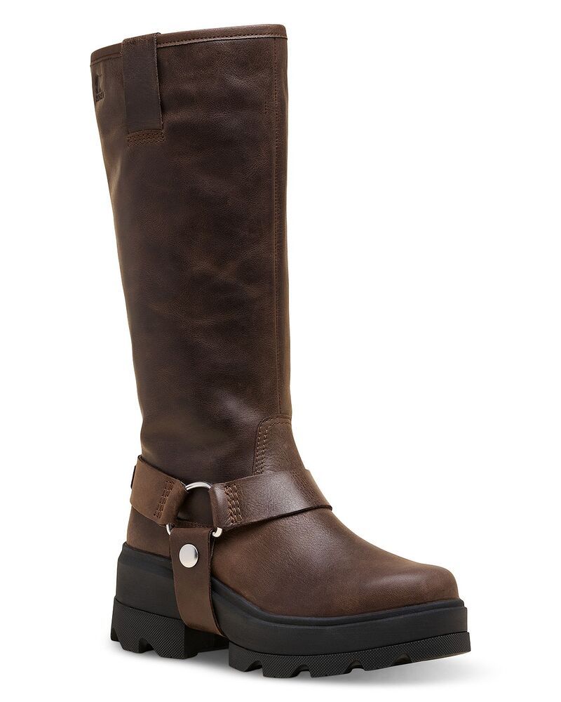 ソレル レディース シューズ ブーツ・レインブーツ トール レザー Sorel Womens JOAN FRWD Leather Tall Boots Tobacco Brown ブラウン