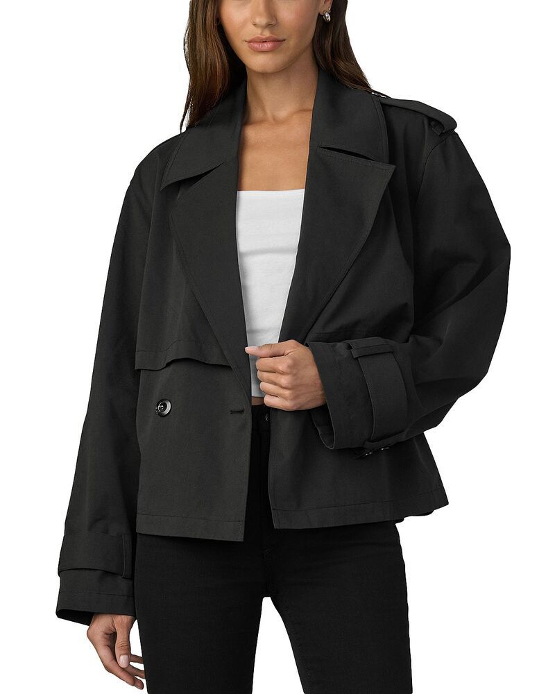 ジョーズジーンズ レディース アウター コート クロップド Joes Jeans The Liz Cropped Trench Coat Black ブラック