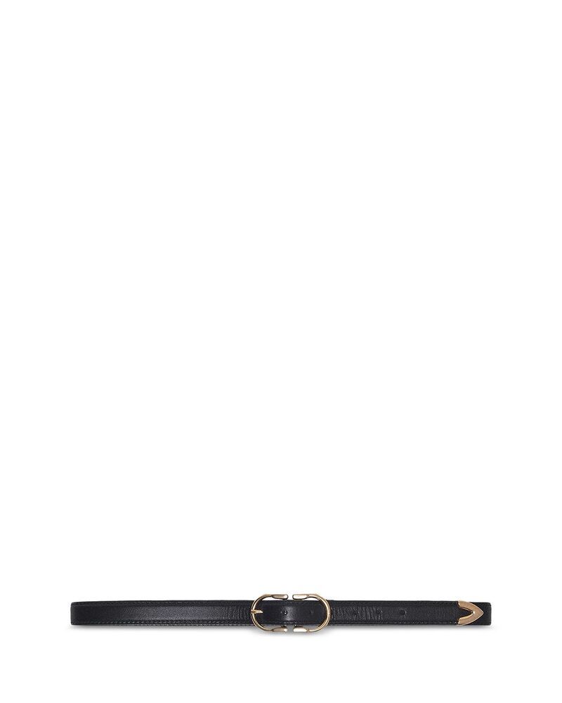 マージュ レディース アクセサリー ベルト レザー Maje Womens Double Buckleather Belt Black ブラック