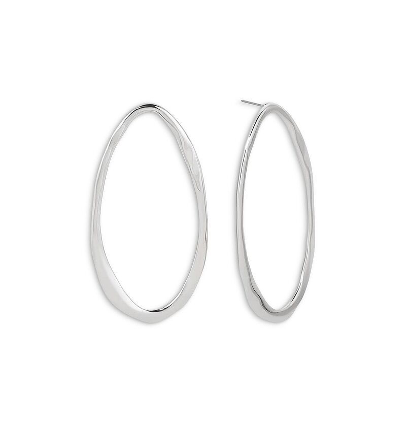 エティカ レディース アクセサリー ピアス・イヤリング Ettika Hammered Large Oval Drop Earringsilver シルバー