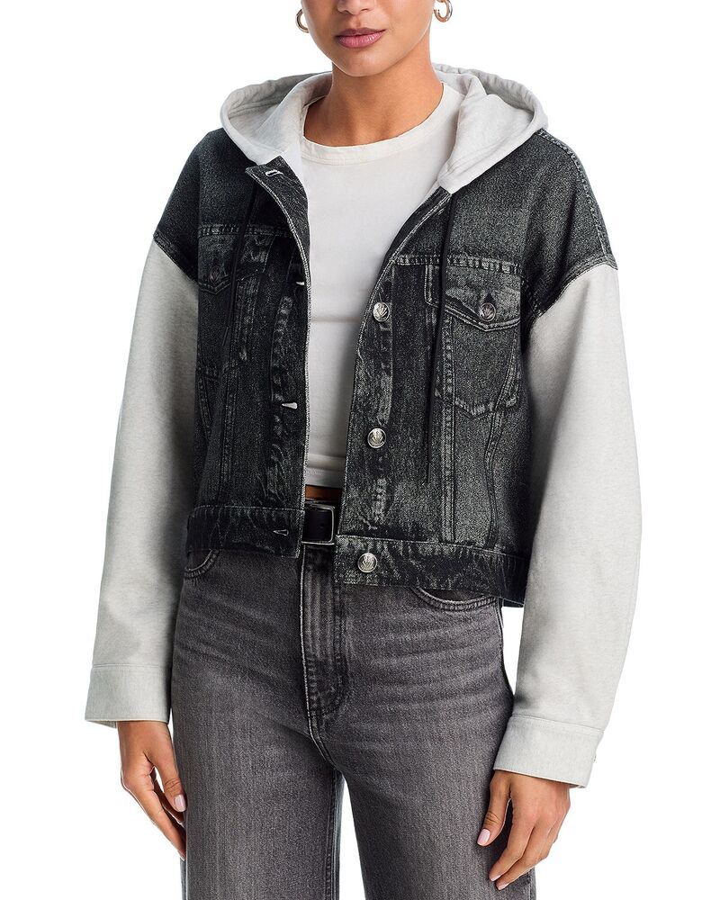 ラグアンドボーン レディース アウター ジャケット・ブルゾン パイル rag bone rb Miramar Terry Mixed Media Jacket Sport WhiteBlack ホワイト