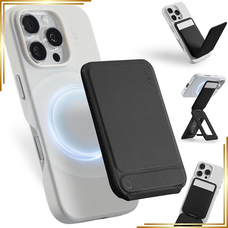 【新品】 [MOFT] 公式直営店 8-in-1カードケース NFCカード対応 強力磁力 スマホスタンド MagSafe対応ウォレット 超薄型軽量 折りたたみ式 iPhone 17/16/15/14/13/12シリーズ対応 多角度調整 自撮り/ウェブ会議/動画