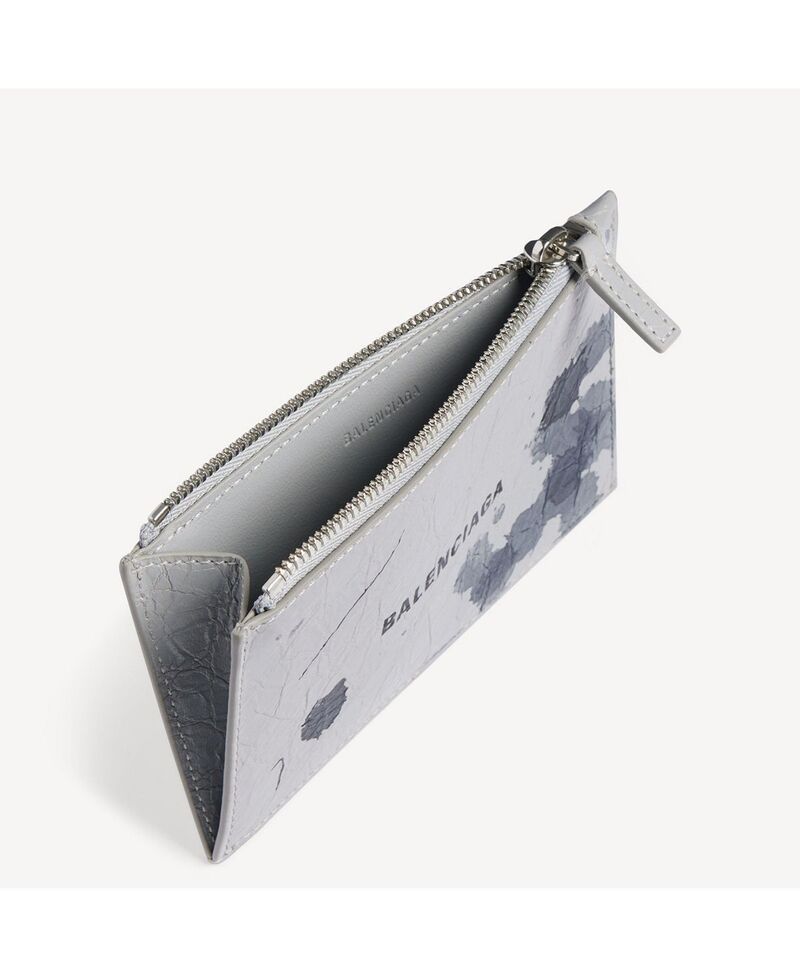 バレンシアガ メンズ アクセサリー 財布 Balenciaga Cash Long Coin And Card Holder Light Grey グレー