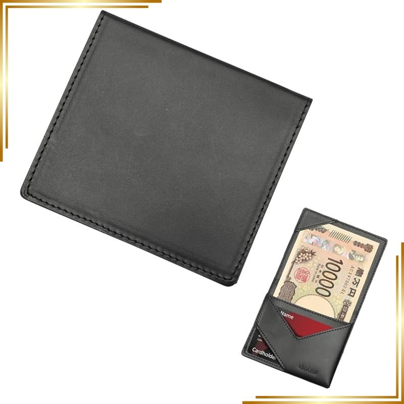 【新品】 [アブラサス] 薄いマネークリップ ブッテーロ レザー エディション レザー 薄型 日本製 ブラック