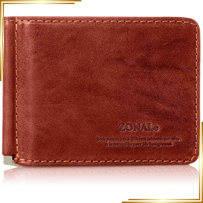 【新品】 [ゾナール] マネークリップ RENZINA 上質イタリアンオイルレザー使用 ギフト 31083 ORANGE オレンジ