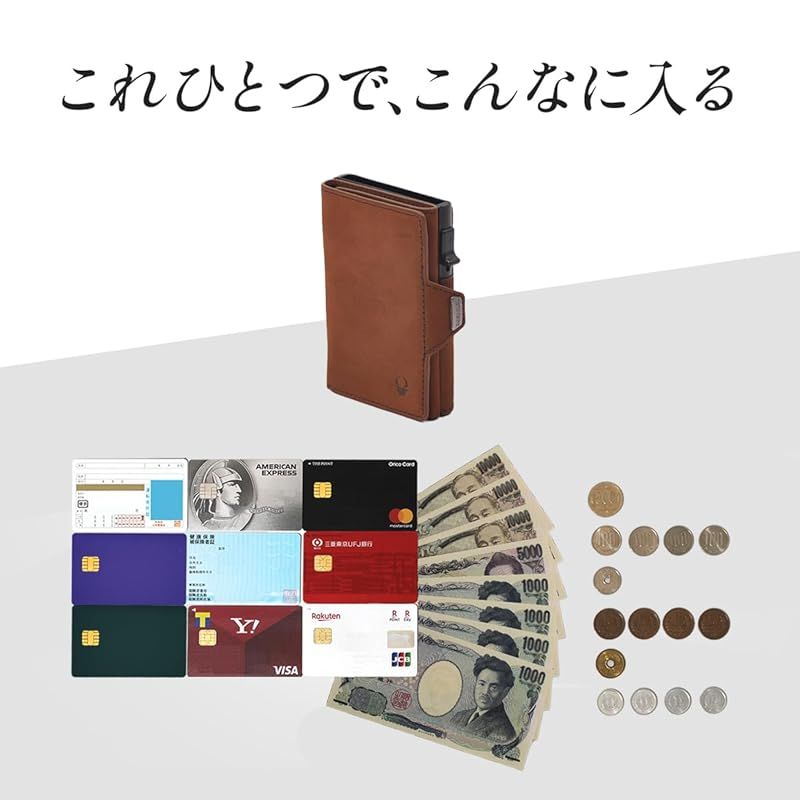 【新品】 [DONBOLSO] 本革 ミニ財布 小さい財布 コンパクト ミニ 財布 小さい ミニウォレット 三つ折り財布 メンズ 人気 ブランド 薄い財布 マネークリップ za077-kuro