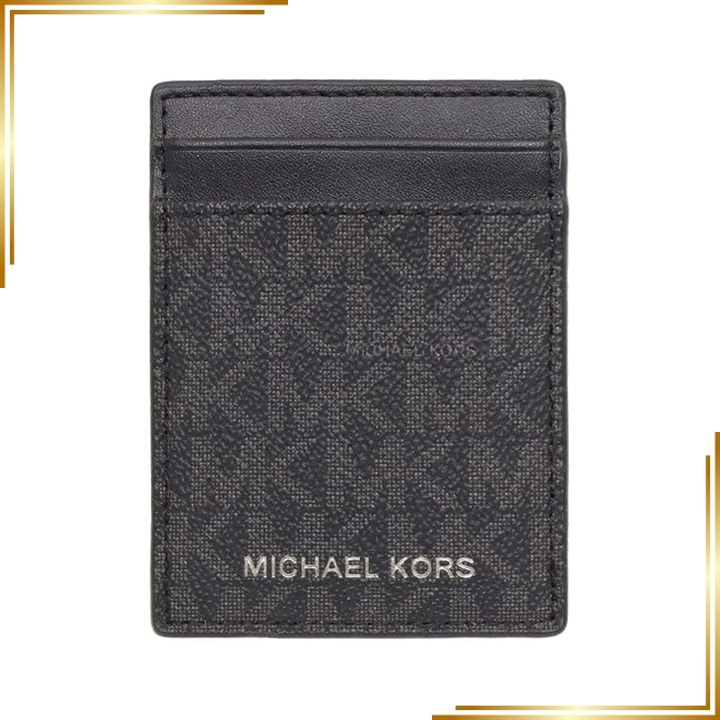【新品】 [マイケルコース] MICHAEL KORS 小物(カードケース) 37H9LGFD1B ブラック ギフティング シグネチャー マネークリップ カードケース ボックス セット メンズ [アウトレット品] [ブランド] [並行輸入品]