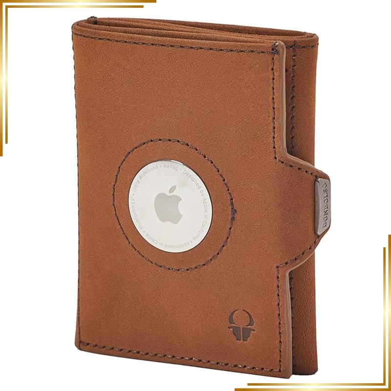 【新品】 [DONBOLSO] 本革 ミニ財布 AirTag 対応 小さい財布 メンズ ミニ エアタグ ケース 付 財布 コンパクト 小さい ミニウォレット 三つ折り財布 ブランド 薄い財布 マネークリップ 薄い コンパクト財布 エアータグ 入る za082-