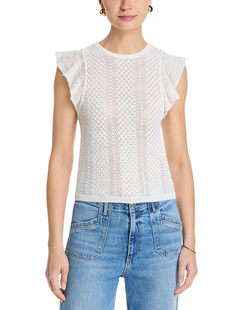 ペイジ レディース トップス タンクトップ フリル PAIGE Margot Ruffle Sleeve Tank White ホワイト 37,570円