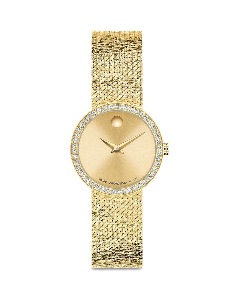 モバド レディース アクセサリー 腕時計 Movado Museum Velura Watch 25mm Goldial ゴールド