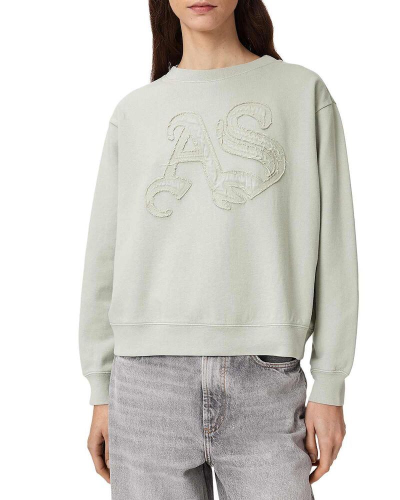 オールセインツ レディース アウター パーカー・スウェット シャツ ALLSAINTS Insignia Pippa Sweatshirt Sea Green グリーン