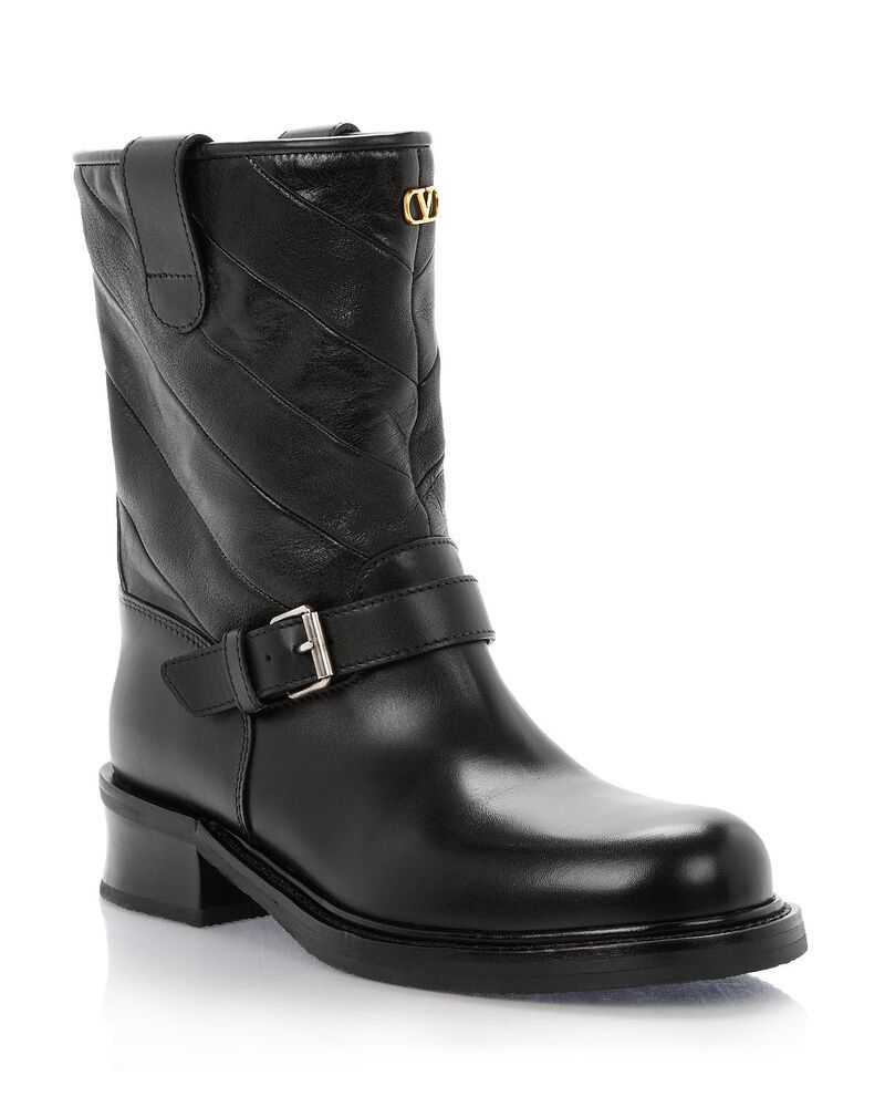 ヴァレンティノ レディース シューズ ブーツ・レインブーツ Valentino Garavani Womens Buckle Booties Black ブラック